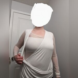 Iris Setlakwe white cross body blouse